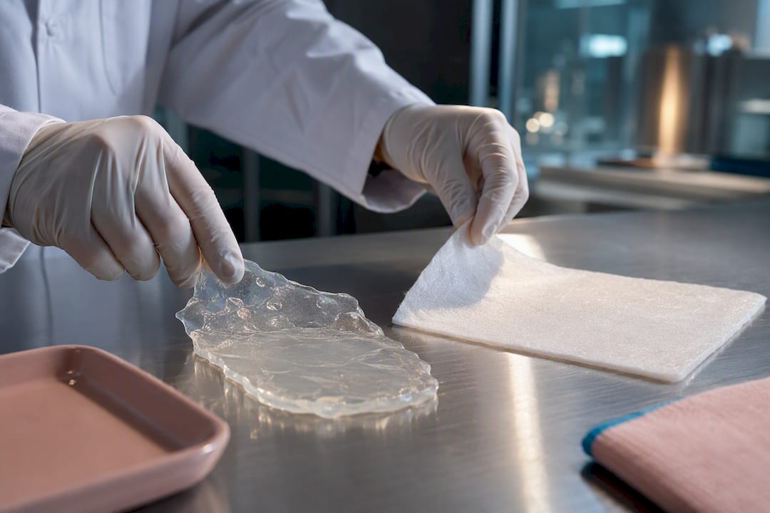 Hydrogel and bio cellulose material samples